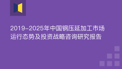 2019-2025年中国钢压延加工市场运行态势及投资战略咨询研究报告